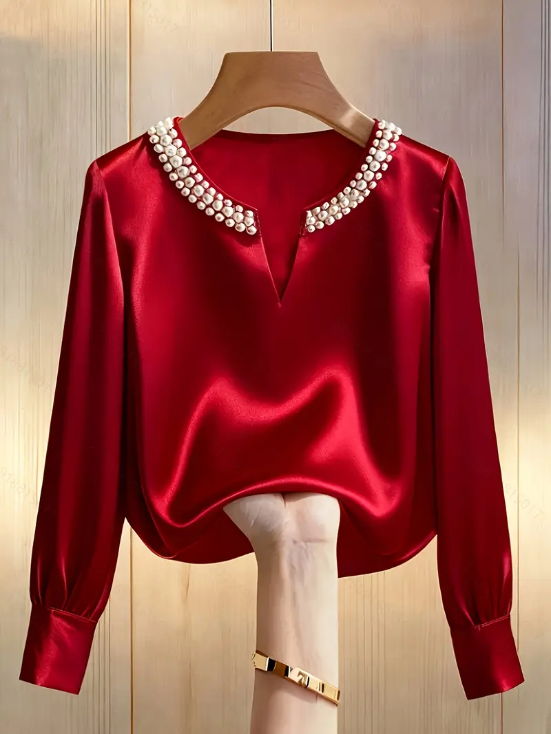 Blouse Satin Pearl
